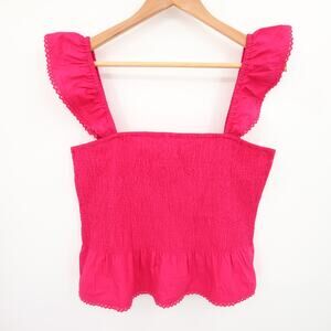 Roller Rabbit Pink Smocked Top